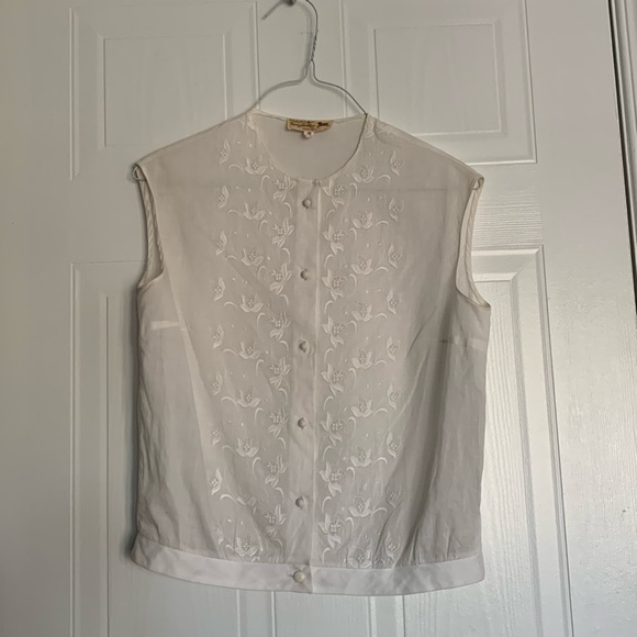 White Vintage 1940s Blouse - Picture 1 of 6